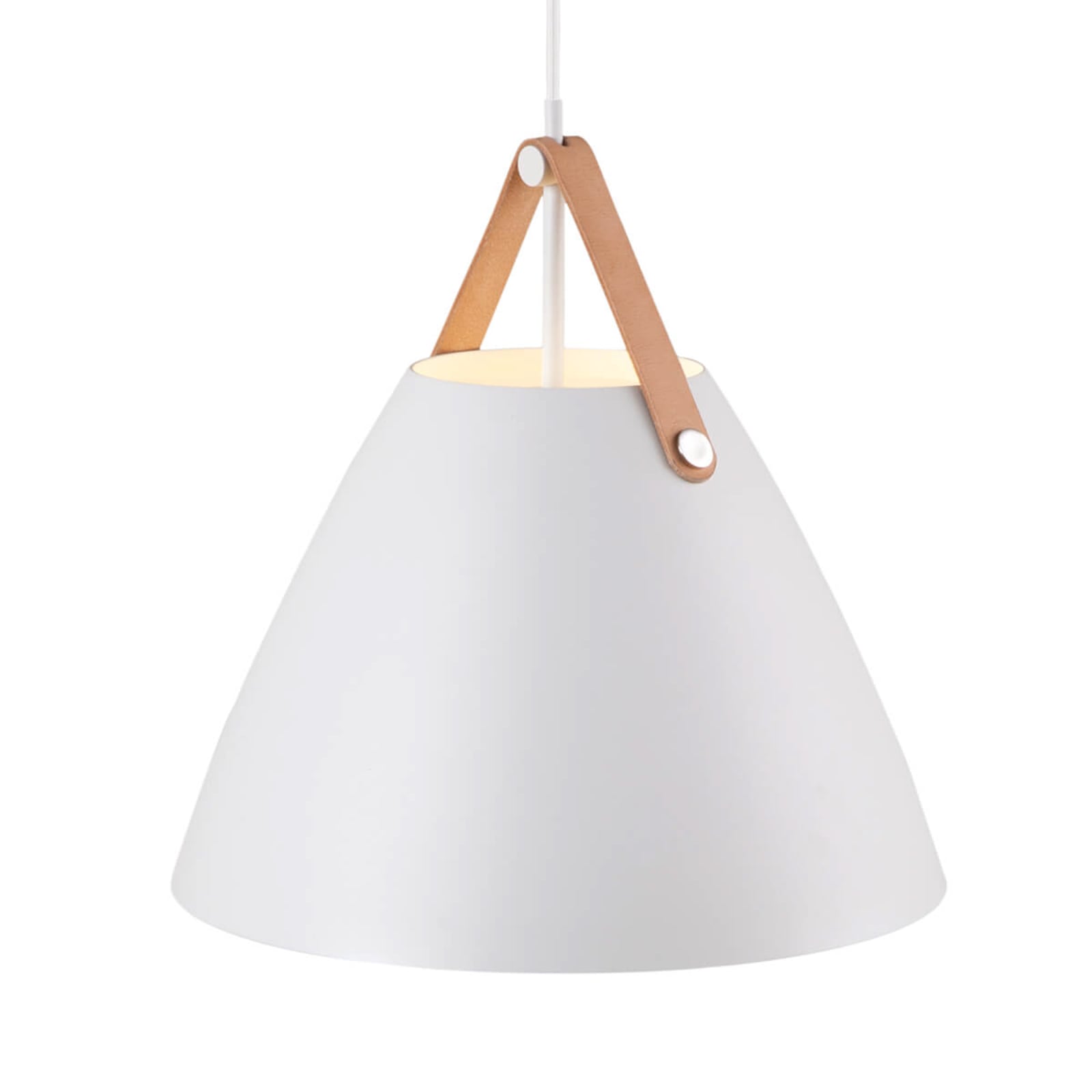 LED pendellampe Strap 36 metall dimbar Ø36 cm E27 hvit montert