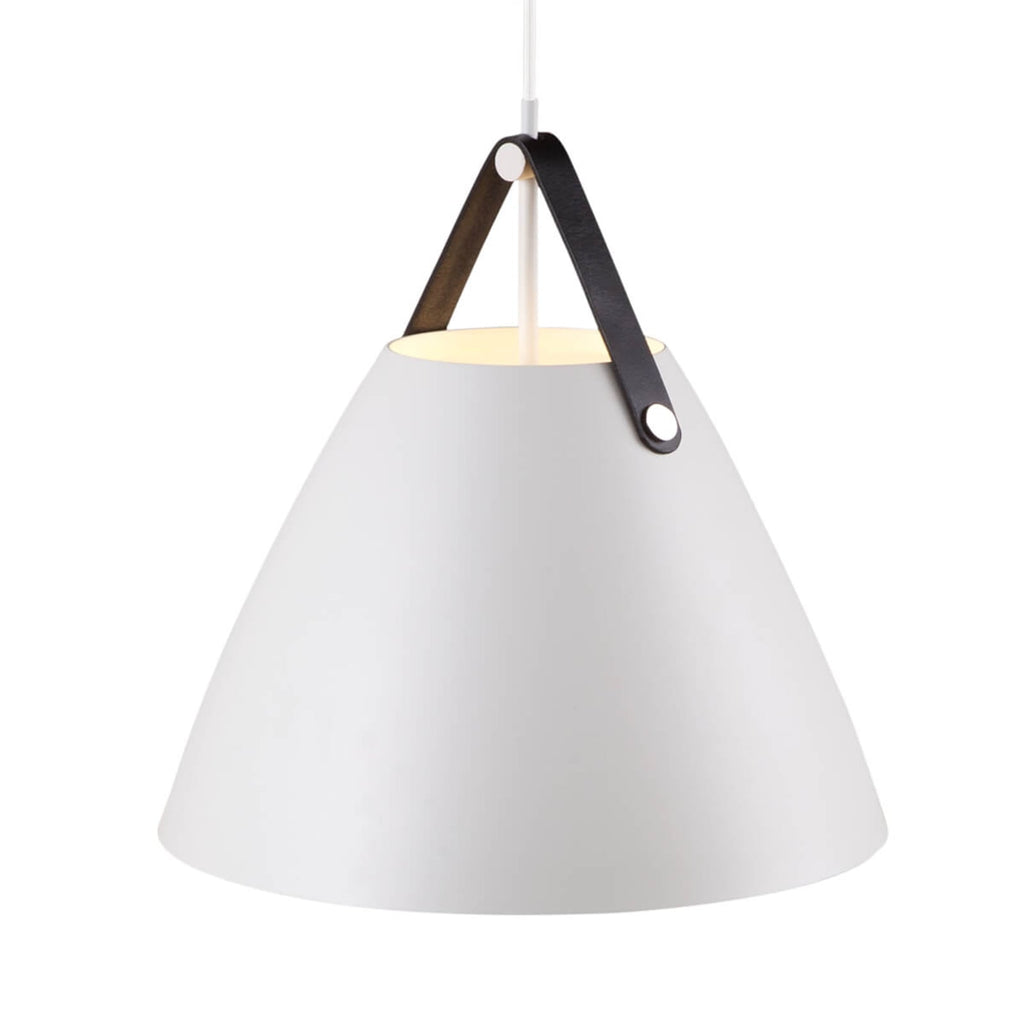 LED pendellampe Strap 36 metall dimbar Ø36 cm E27 hvit oppheng detalj