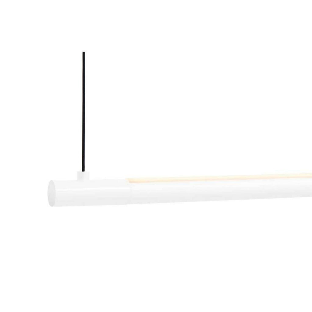 Detalj av LED pendellampe Straw 150 hvit aluminium dimbar 150 cm