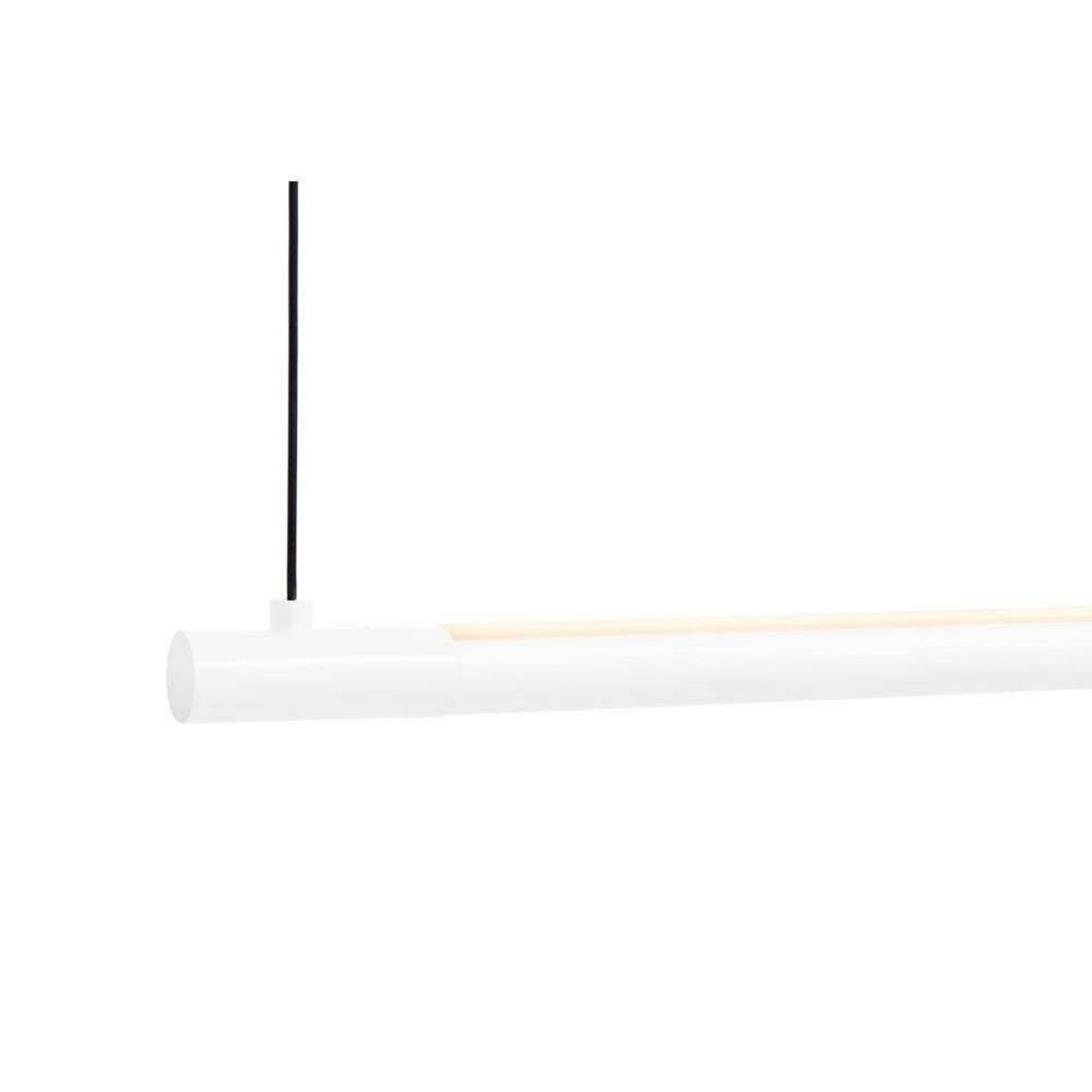 Detalj av LED pendellampe Straw 150 hvit aluminium dimbar 150 cm