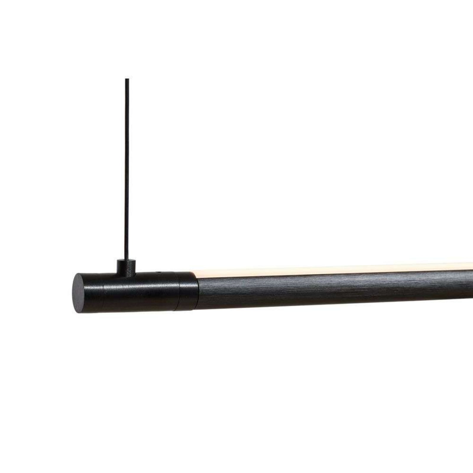 Montert LED pendellampe Straw 200 aluminium svart
