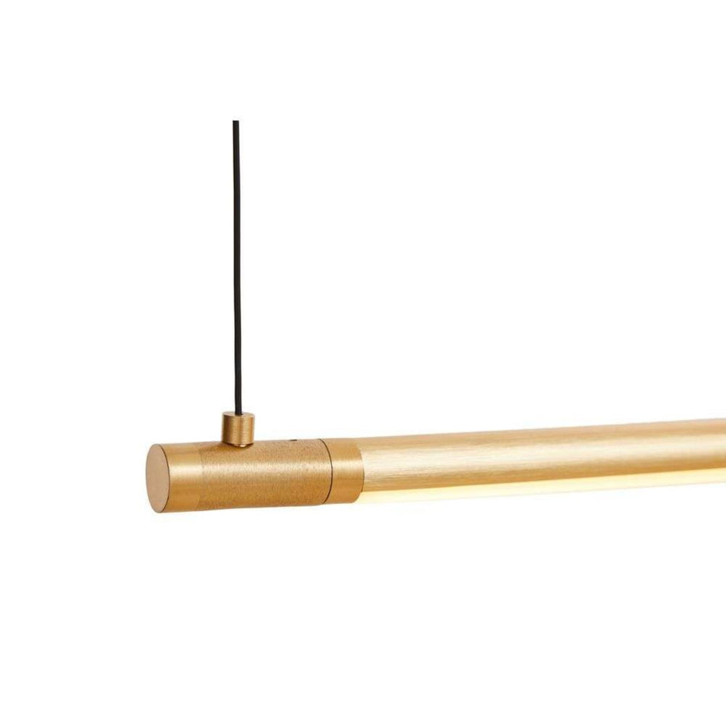 LED pendellampe Straw 200 gull aluminium detalj av lampehode