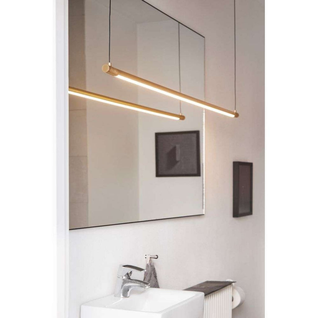 LED pendellampe Straw 200 gull aluminium sett fra siden