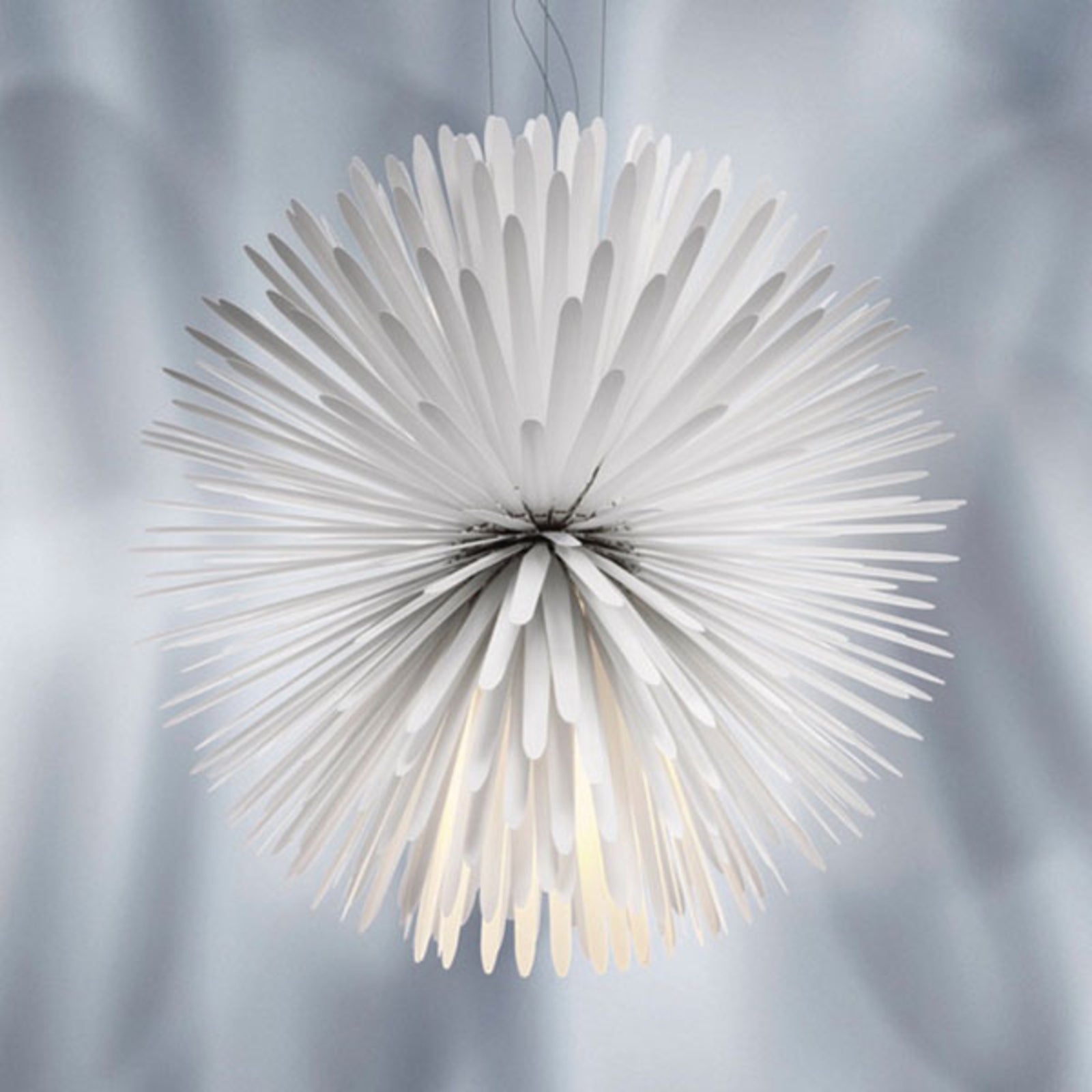 LED pendellampe Sun - Light of Love Ø65 cm hvit forfra