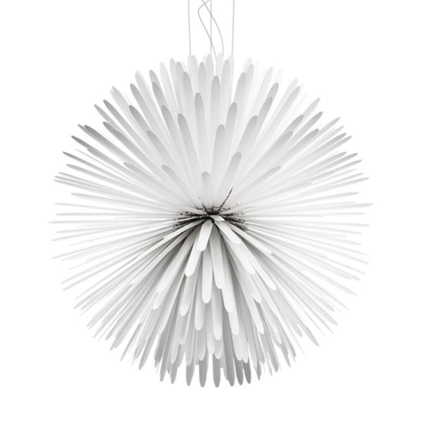 Detalj av LED pendellampe Sun - Light of Love Ø65 cm hvit