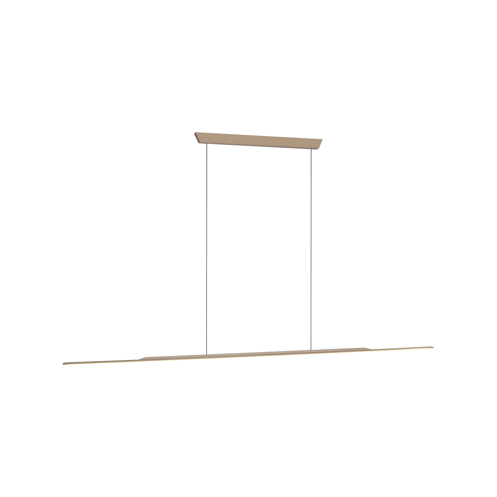 LED pendellampe Surface aluminium bronse 160 cm dimbar montert