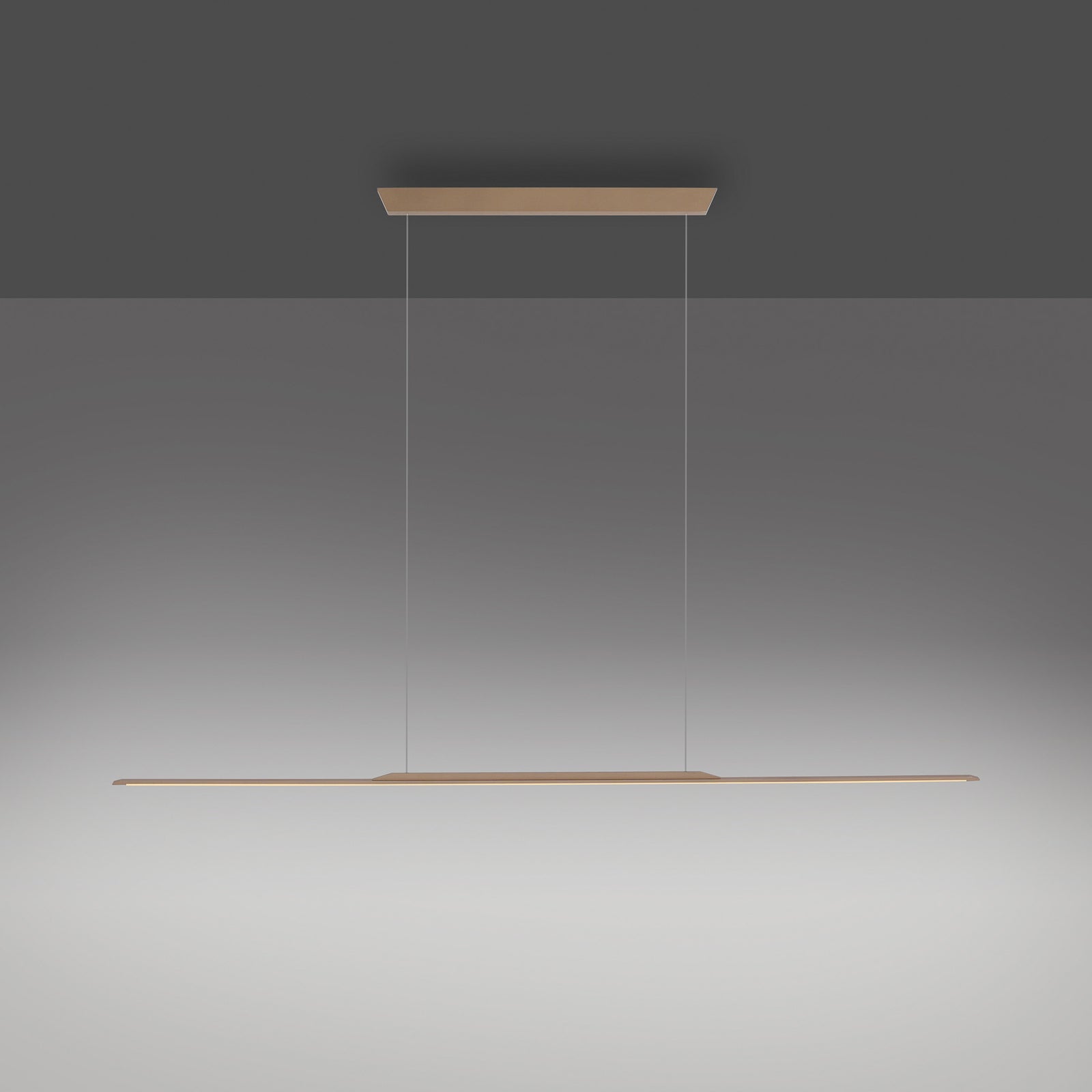 LED pendellampe Surface aluminium bronse 160 cm dimbar side