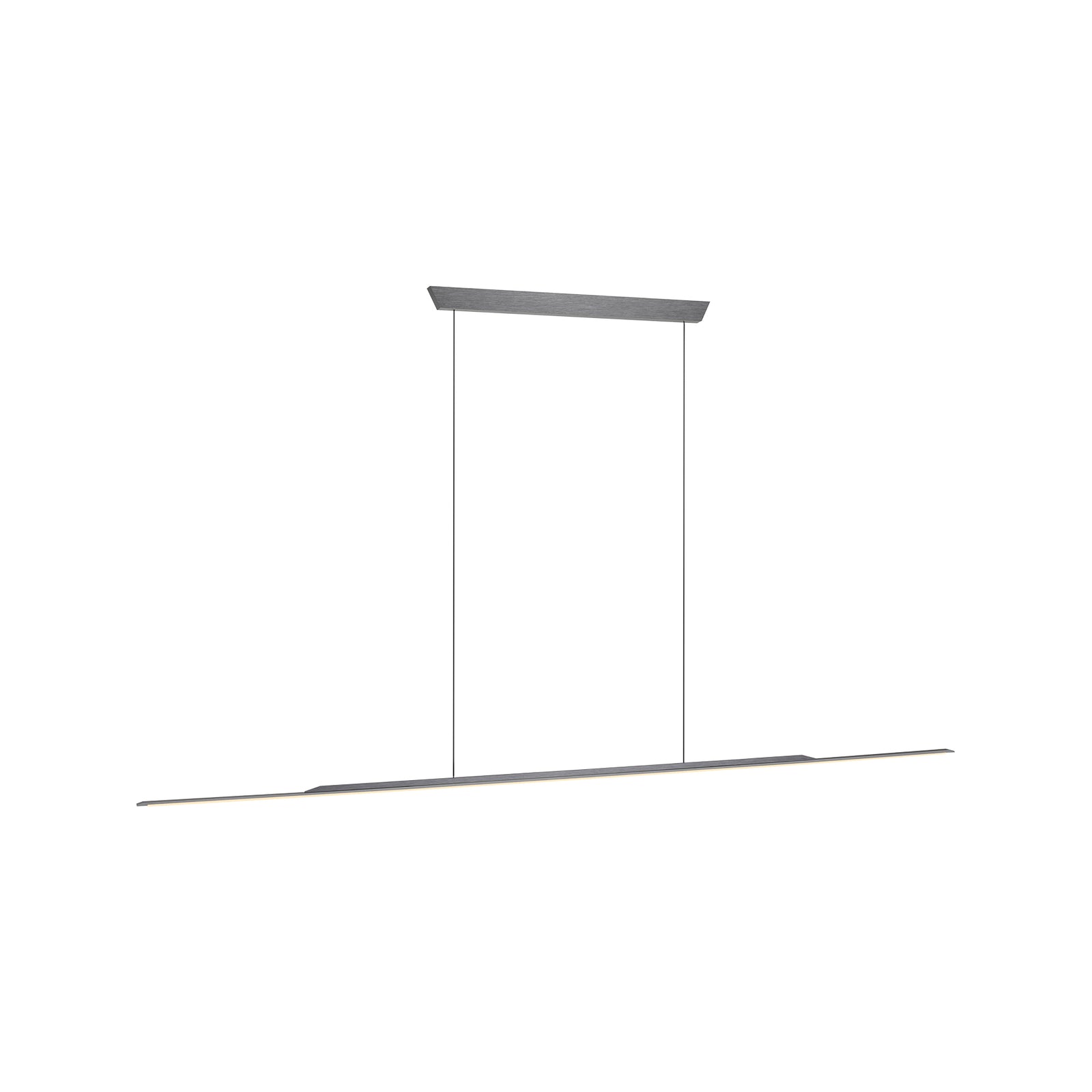LED pendellampe Surface grå aluminium 160 cm dimbar 25W nærbilde av LED-lys