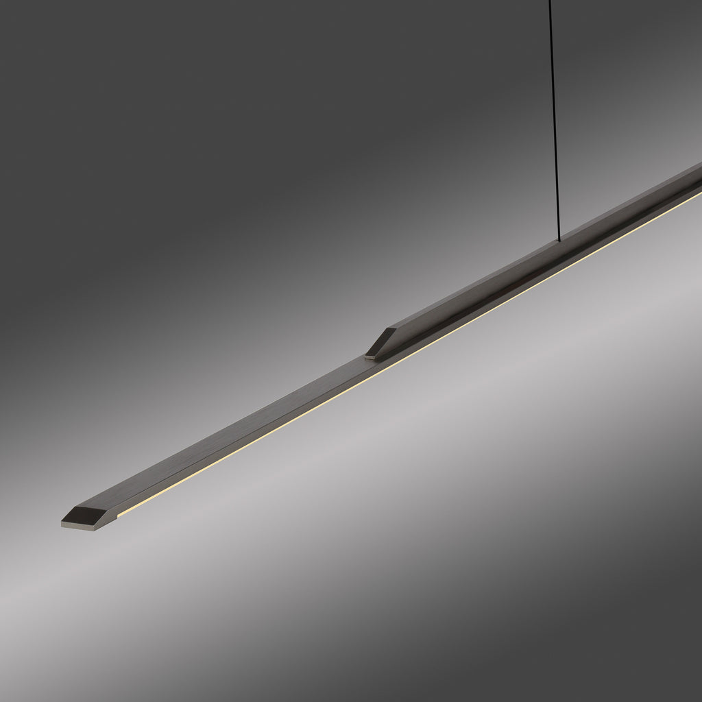 LED pendellampe Surface grå aluminium 160 cm dimbar 25W detalj av aluminiumskropp
