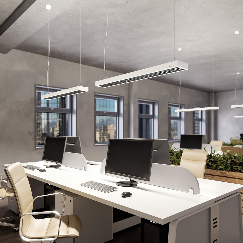LED pendellampe Susi opp og ned dimbar DALI hvit 120 cm bakside