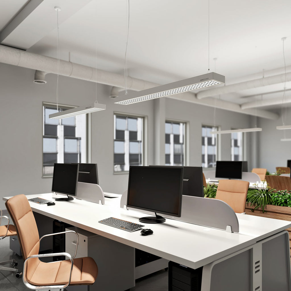 LED pendellampe Susi opp/ned sølv 120 cm bakside