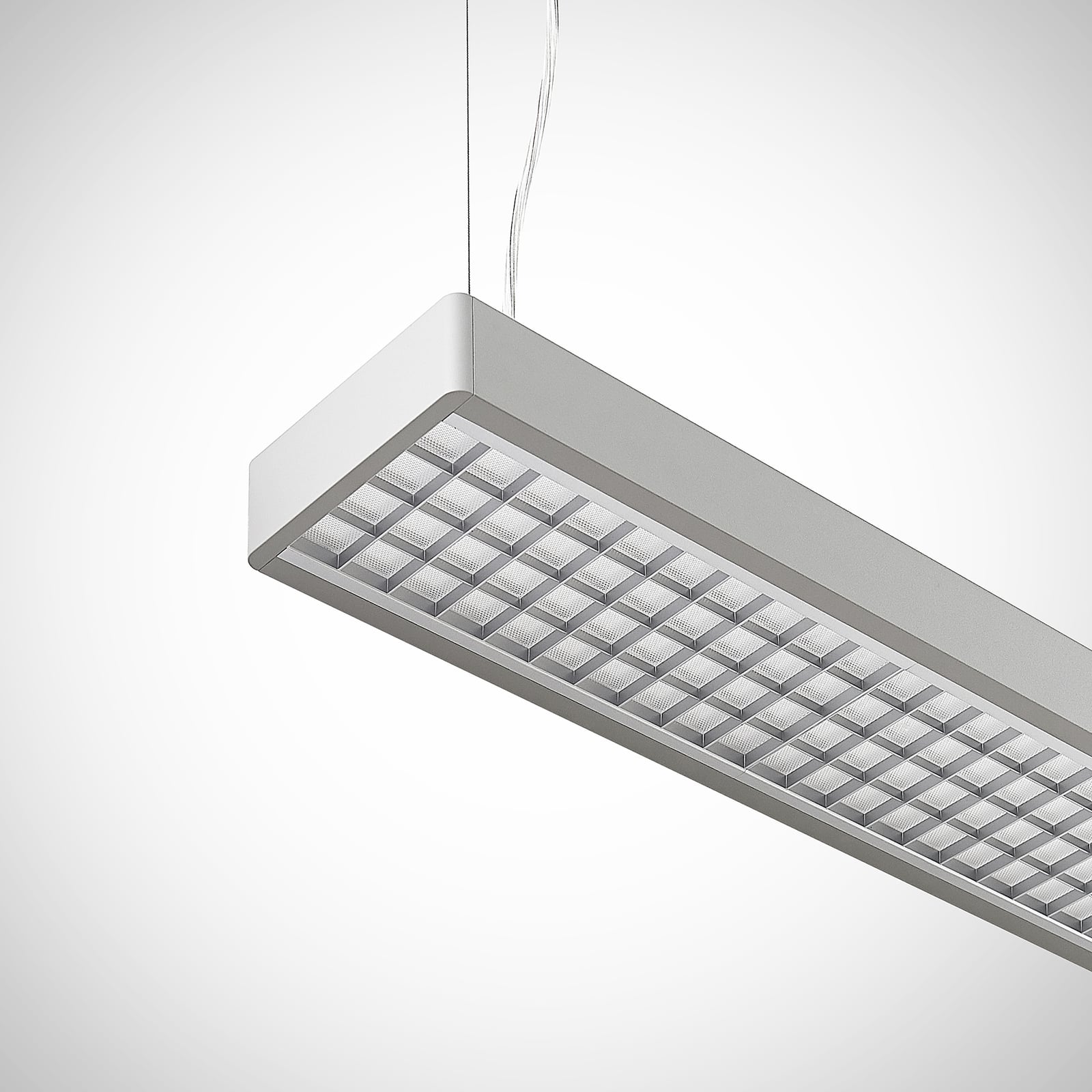 LED pendellampe Susi opp/ned sølv 120 cm montert