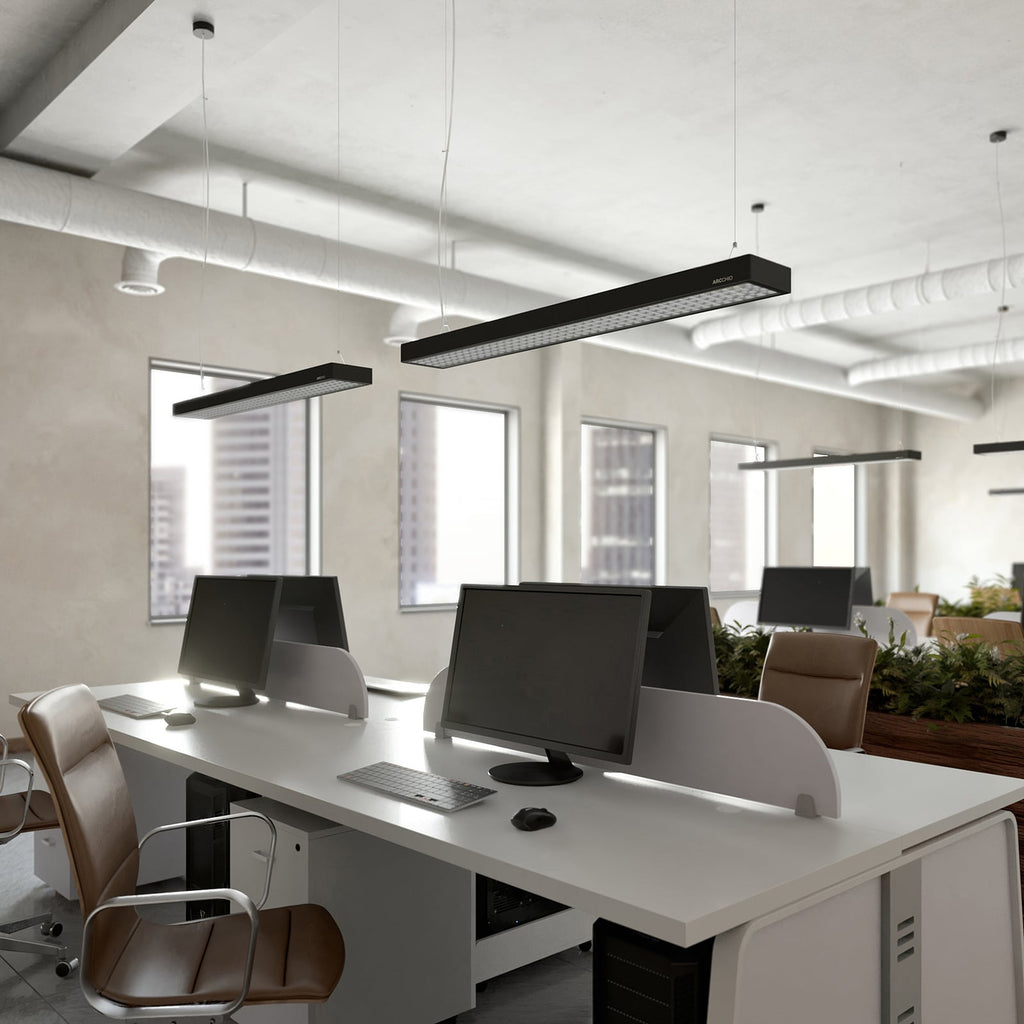 LED pendellampe Susi svart opp og ned dimbar 120 cm DALI detalj