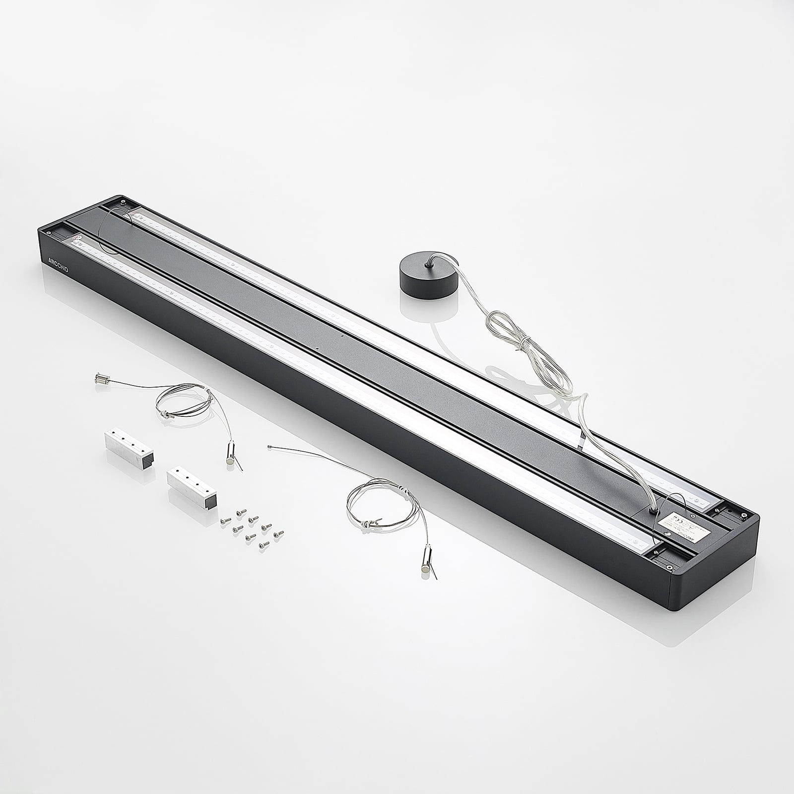 LED pendellampe Susi svart opp og ned dimbar 120 cm DALI profil
