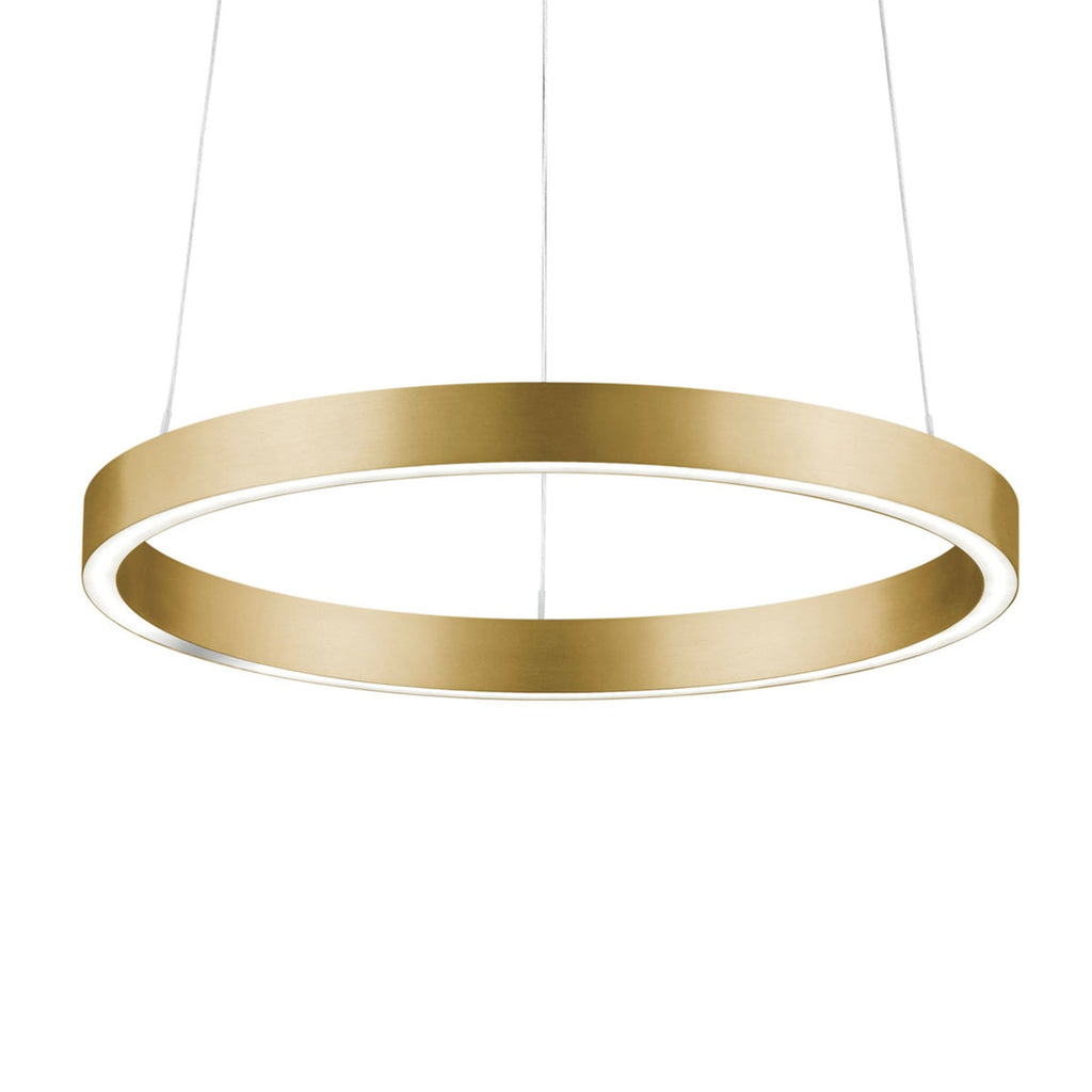 LED pendellampe Svea-40 dimbar med gestesensor gull Ø40 cm forfra