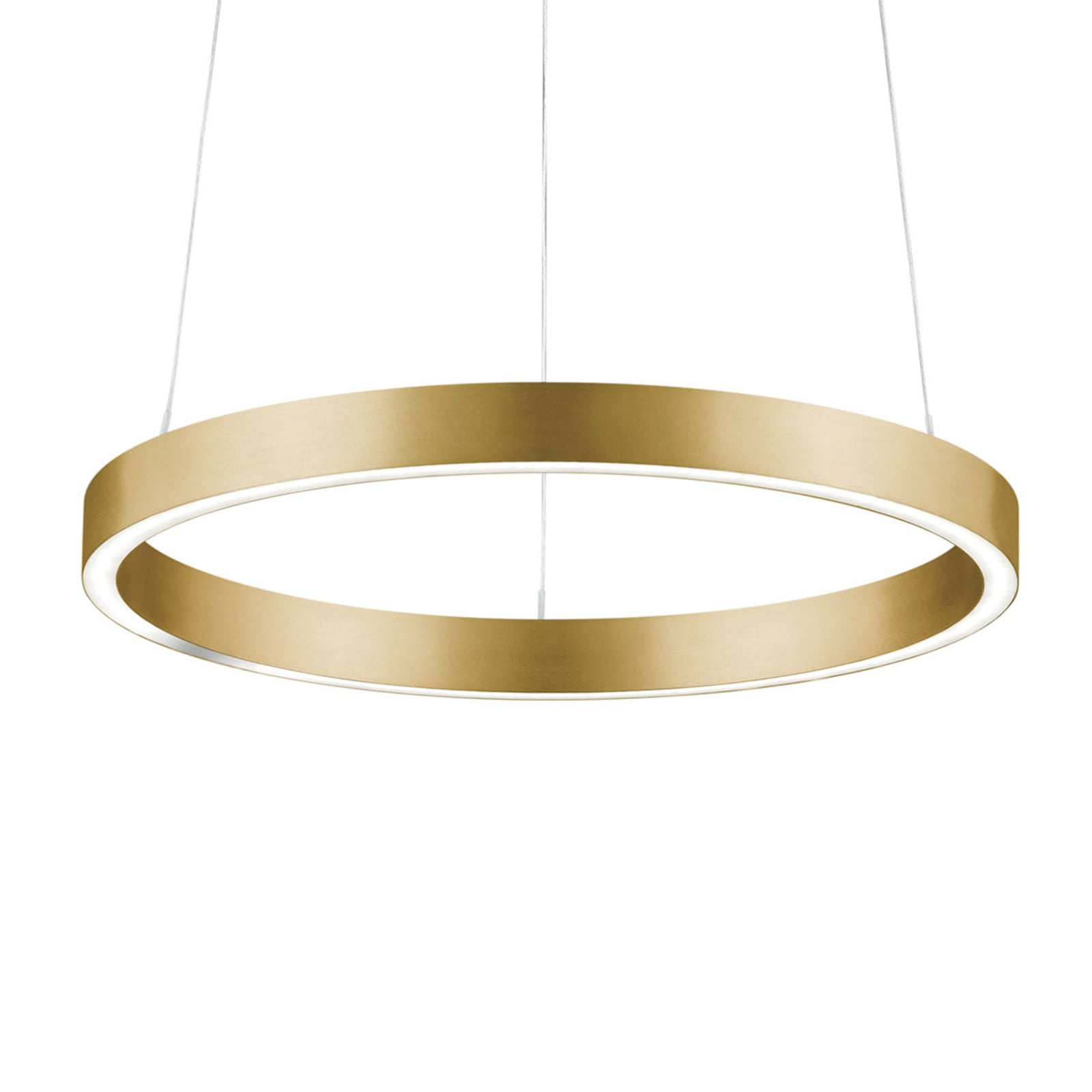 LED pendellampe Svea-40 dimbar med gestesensor gull Ø40 cm forfra