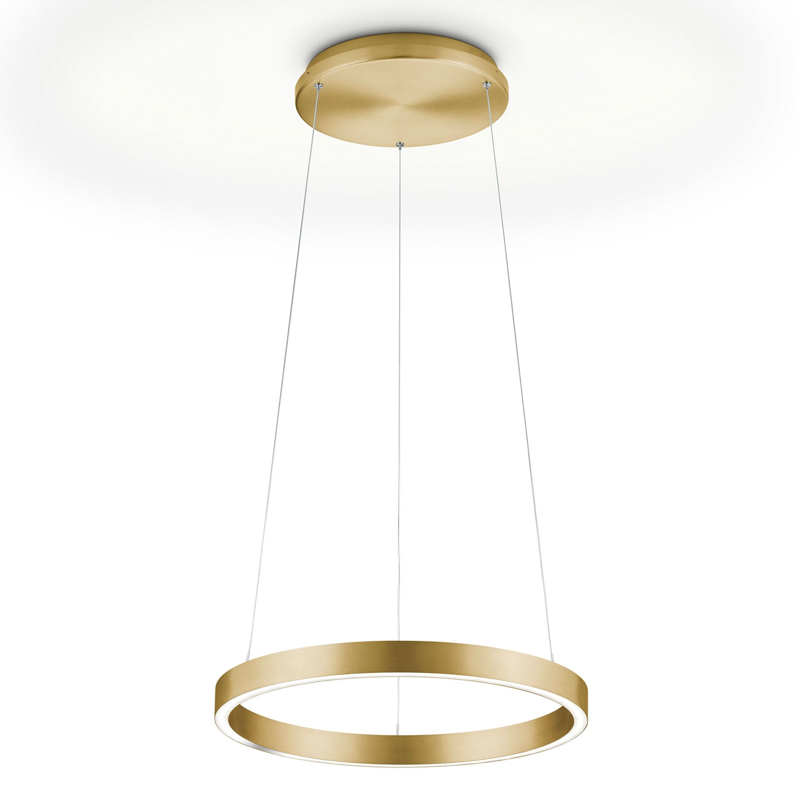 LED pendellampe Svea-40 dimbar med gestesensor gull Ø40 cm detalj