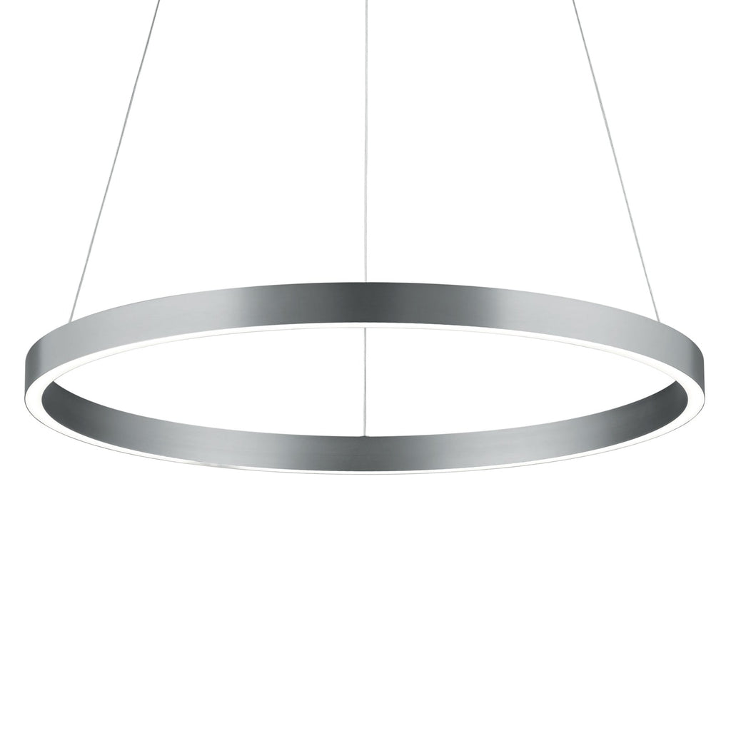 LED pendellampe Svea-L ring Ø60 cm matt nikkel forfra