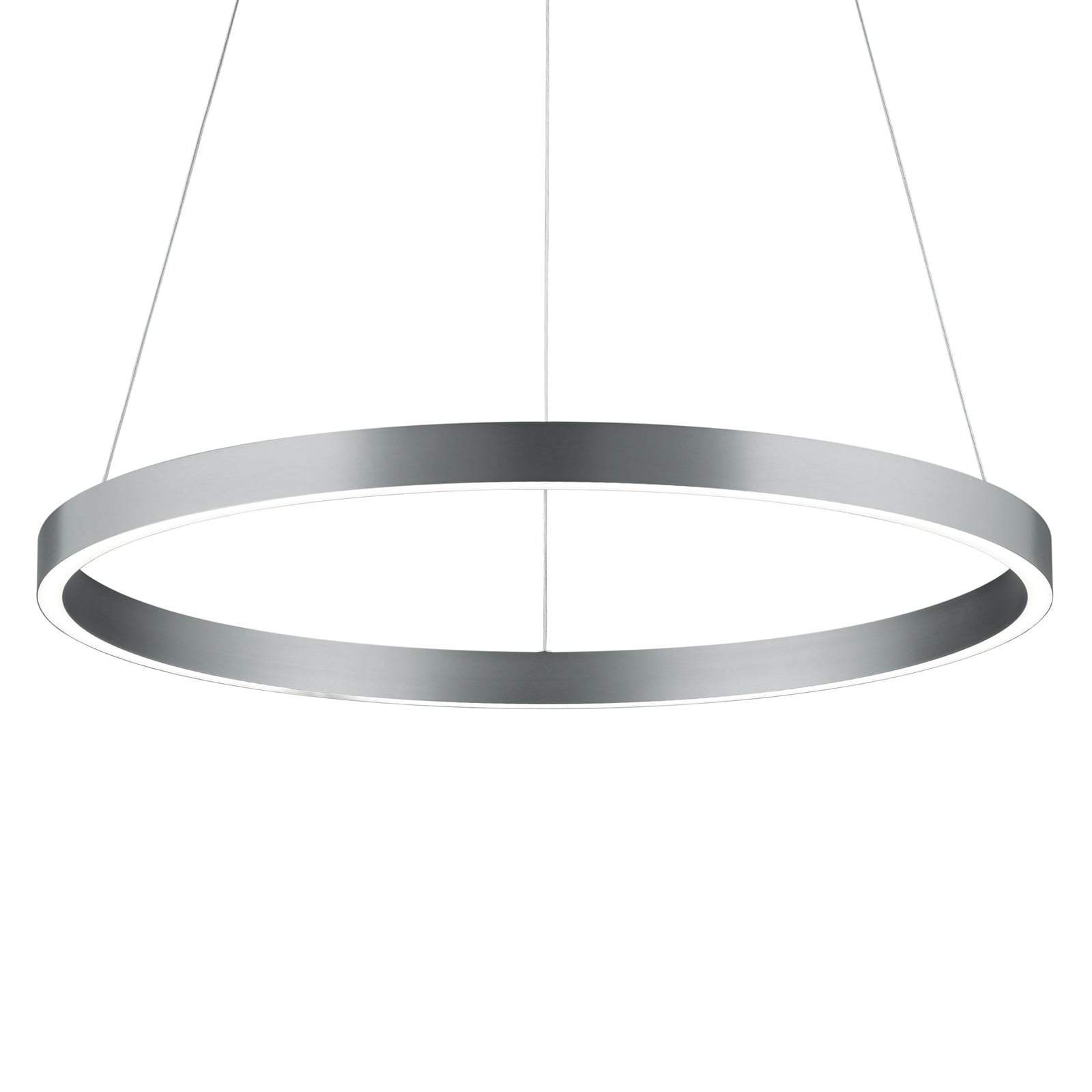 LED pendellampe Svea-L ring Ø60 cm matt nikkel forfra