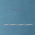 LED pendellampe Swirl dimbar høydejusterbar krom 100 cm 21W forfra