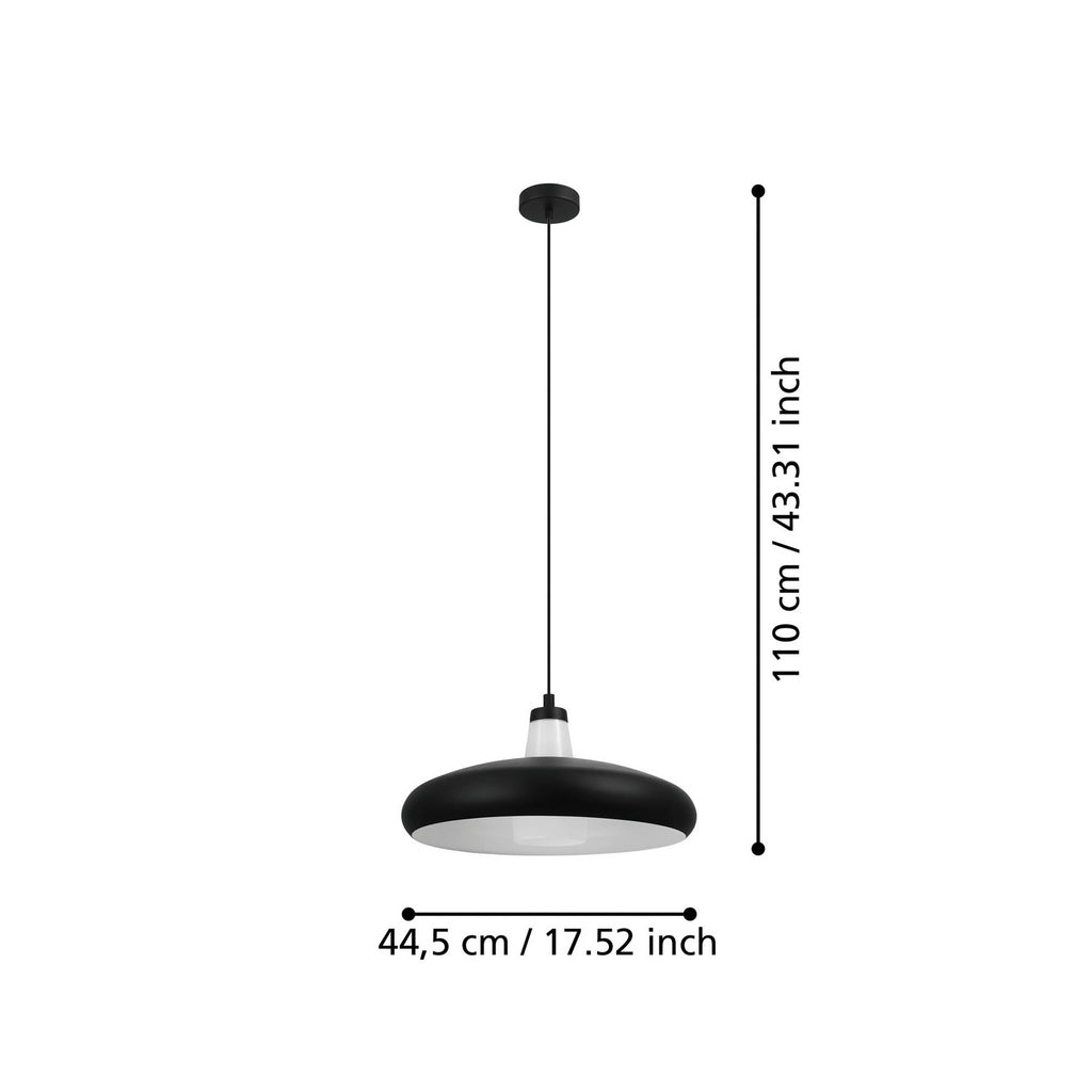 LED pendellampe Tabanera-C dimbar Ø44,5 cm RGB CCT detalj av glassdiffusor
