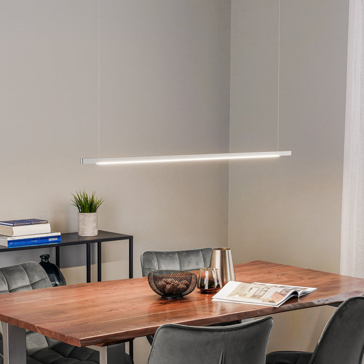 LED pendellampe Talon aluminium 118 cm bakside