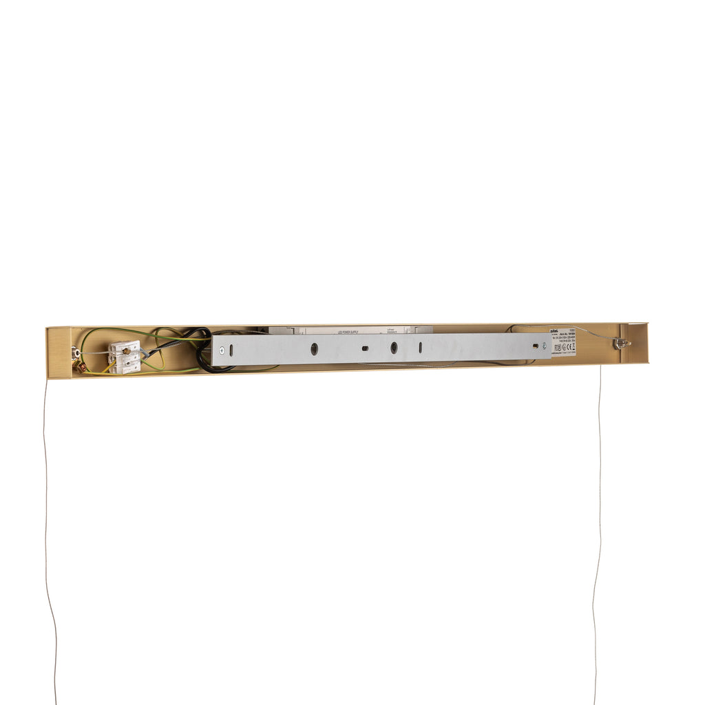 LED pendellampe Talon aluminium messing opplyst