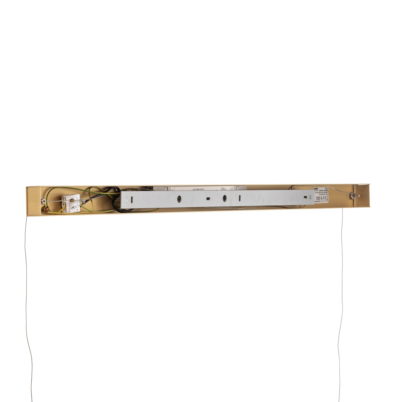 LED pendellampe Talon aluminium messing opplyst
