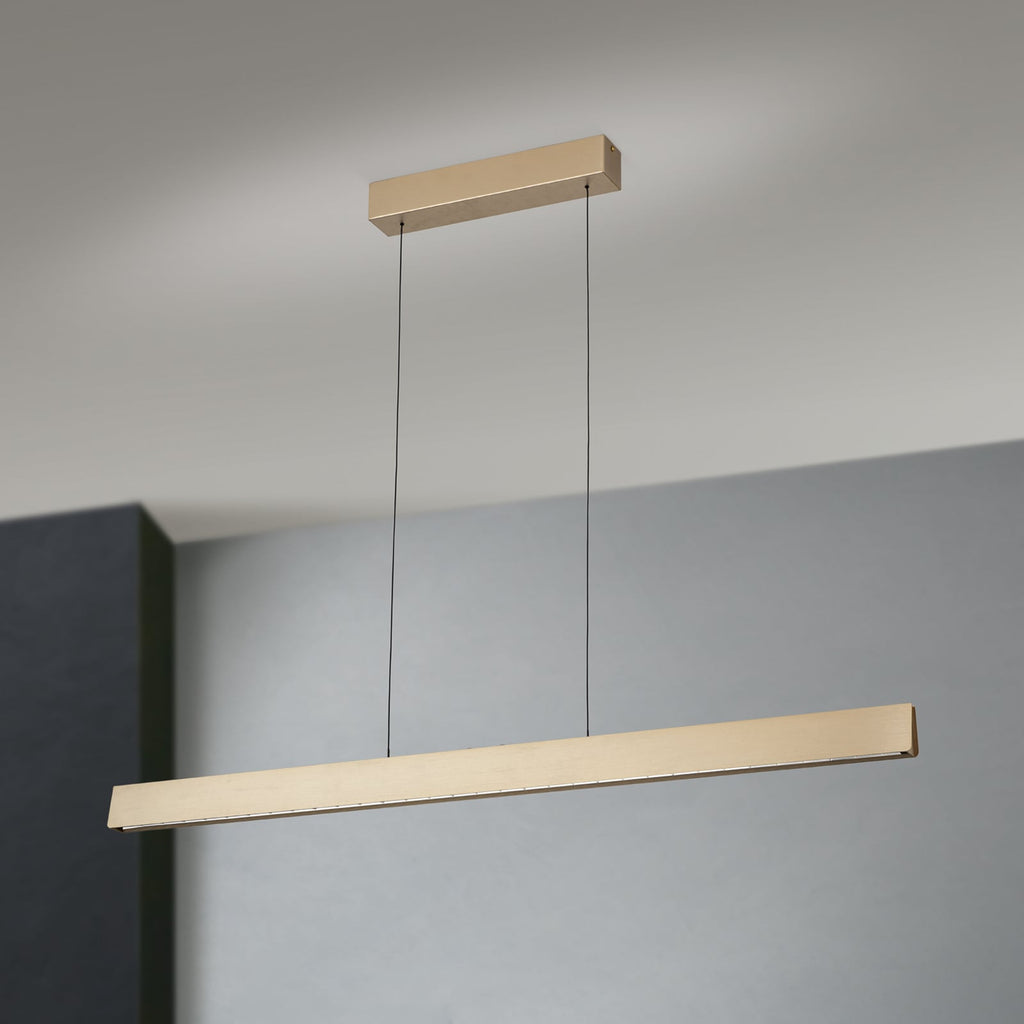 LED pendellampe Tara dimbar CCT matt messing 120 cm forfra