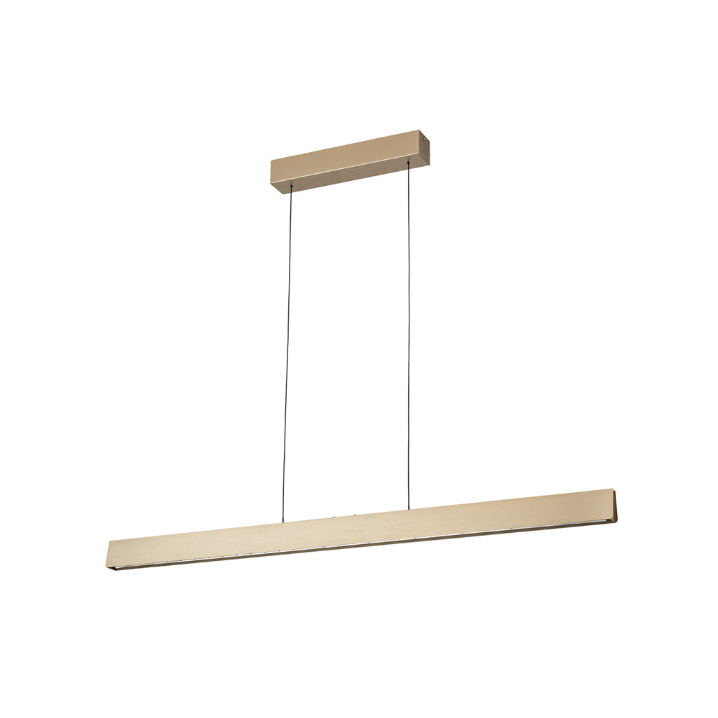 LED pendellampe Tara dimbar CCT matt messing 120 cm bakside