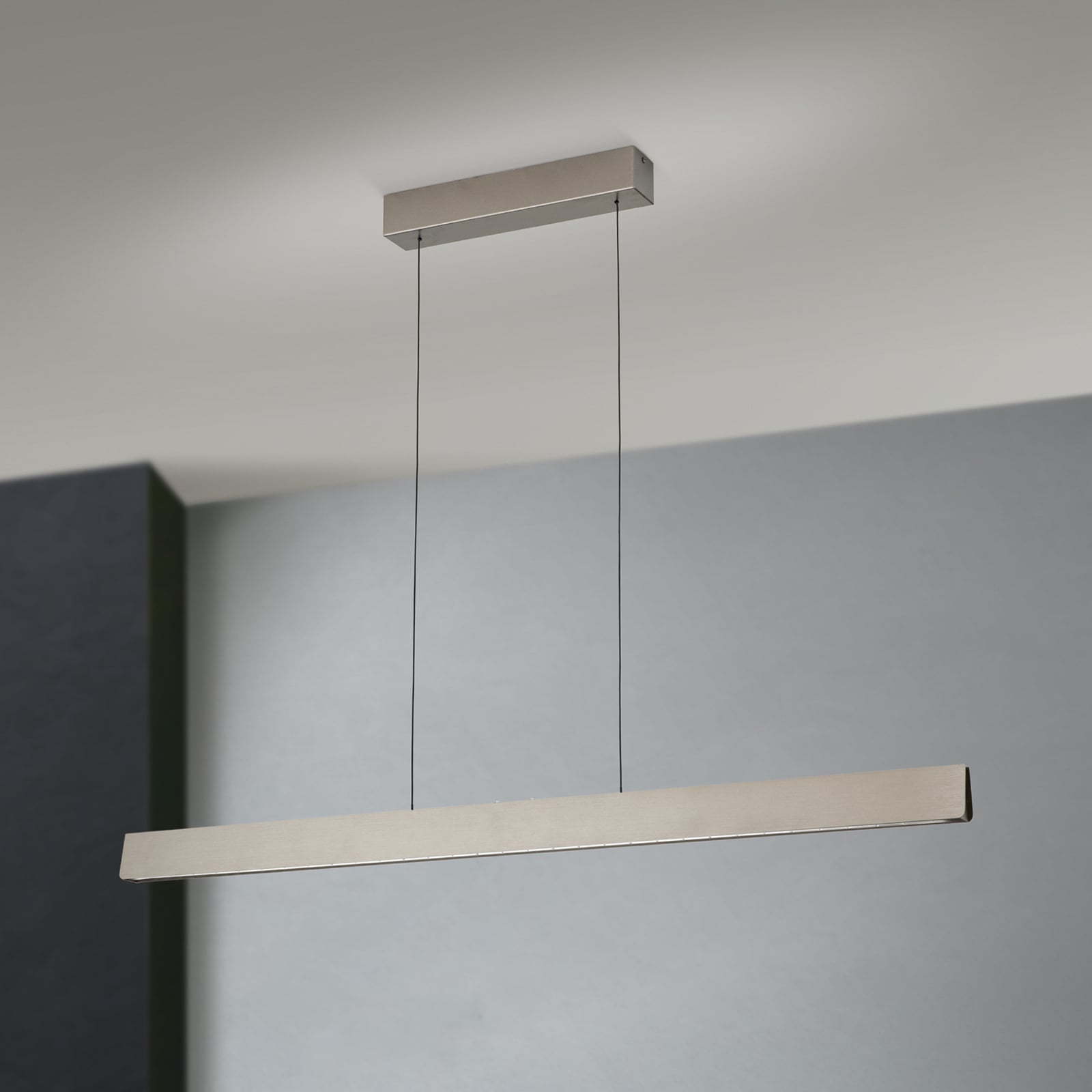 LED pendellampe Tara dimbar CCT matt nikkel forfra