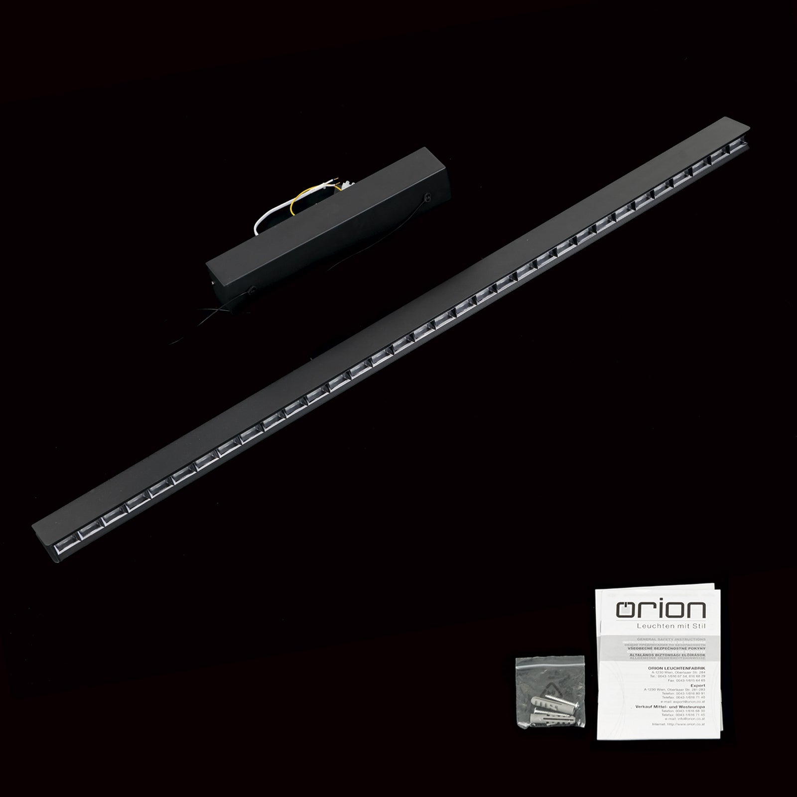 LED pendellampe Tara svart aluminium 120 cm 44W dimbar CCT dimmer knapp