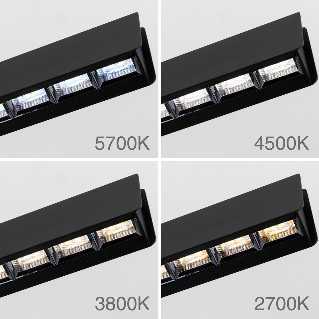 LED pendellampe Tara svart aluminium 120 cm 44W dimbar CCT sideprofil