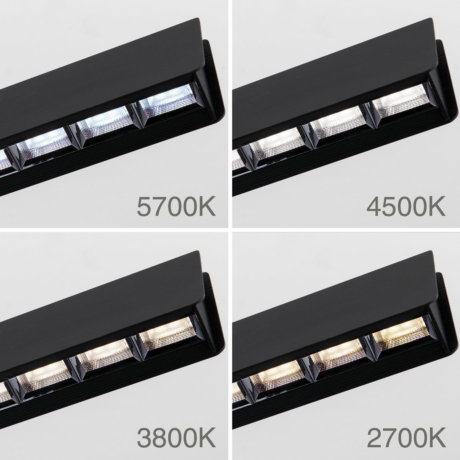 LED pendellampe Tara svart aluminium 120 cm 44W dimbar CCT sideprofil