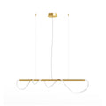 LED pendellampe Tau med lysslange gullfarget 140 cm forfra