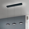 LED pendellampe Teide 3-lys svart metall dimbar foran