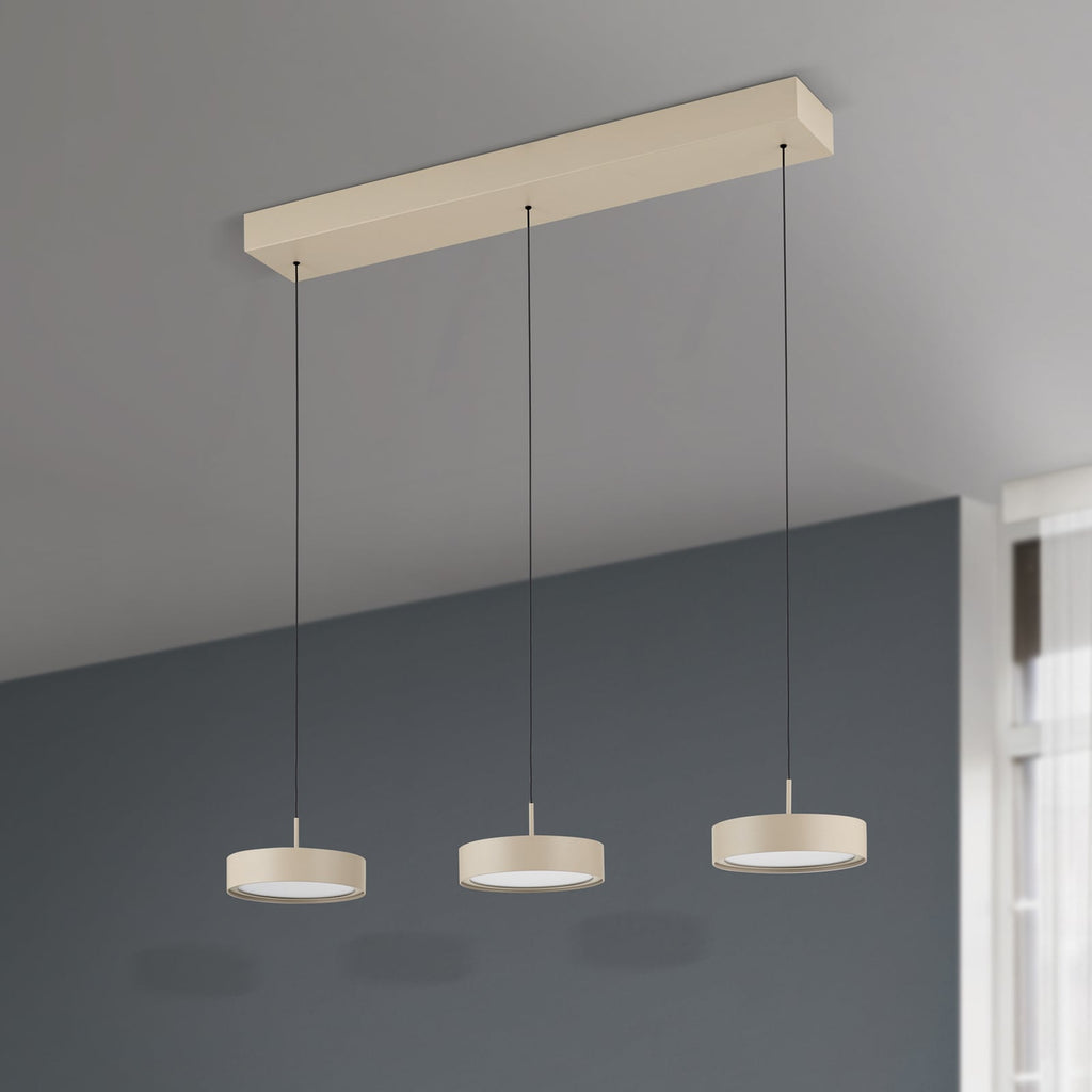 LED pendellampe Teide khaki metall bakside