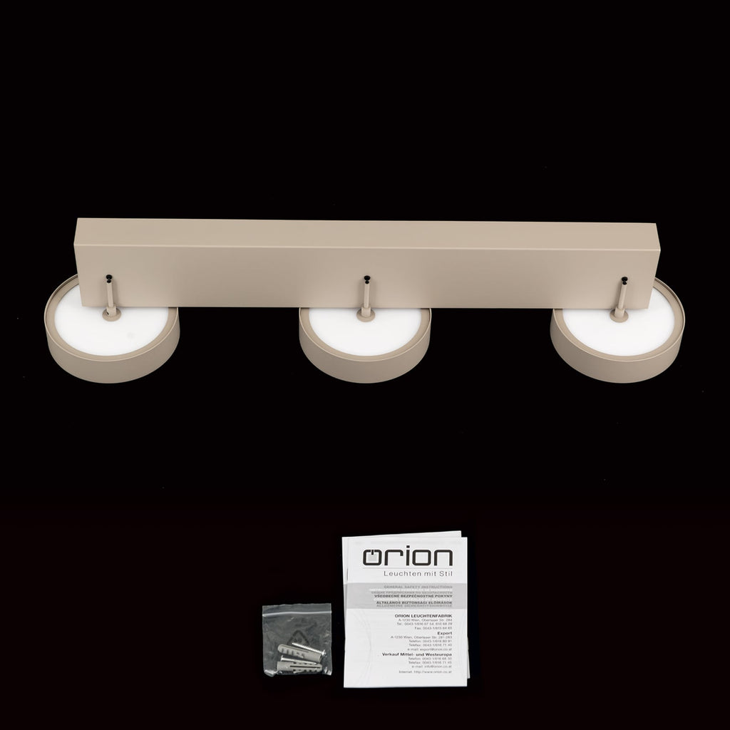 LED pendellampe Teide khaki metall lys i bruk