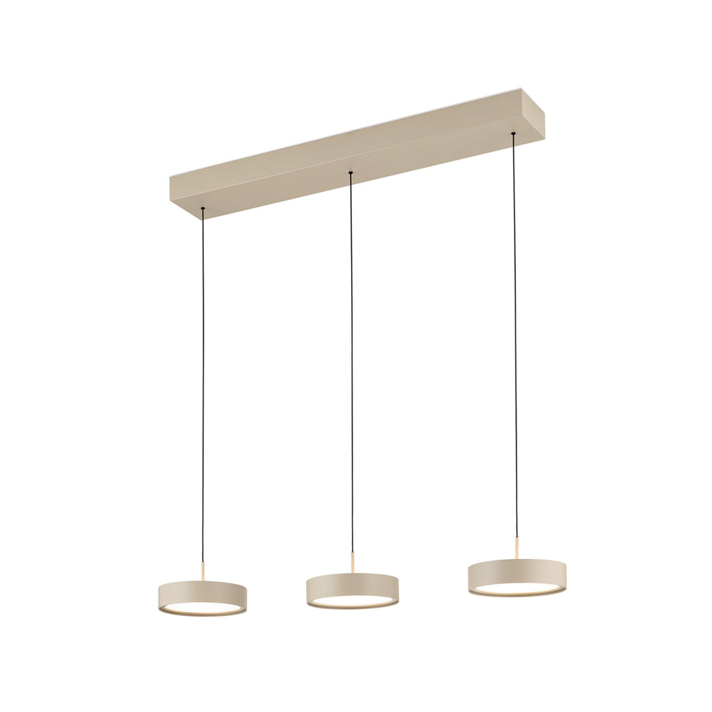LED pendellampe Teide khaki metall montert i rom