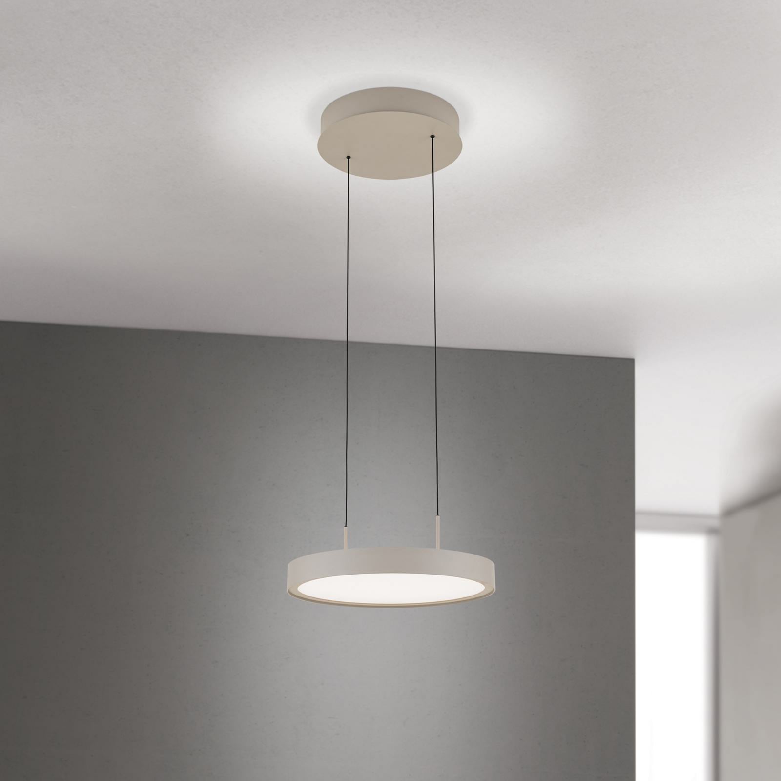 LED pendellampe Teide opp og ned dimbar khaki forfra