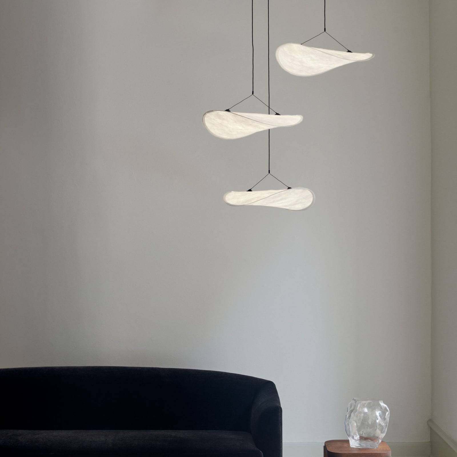 LED pendellampe Tense 3-lys dimbar hvit Ø152 cm bakside