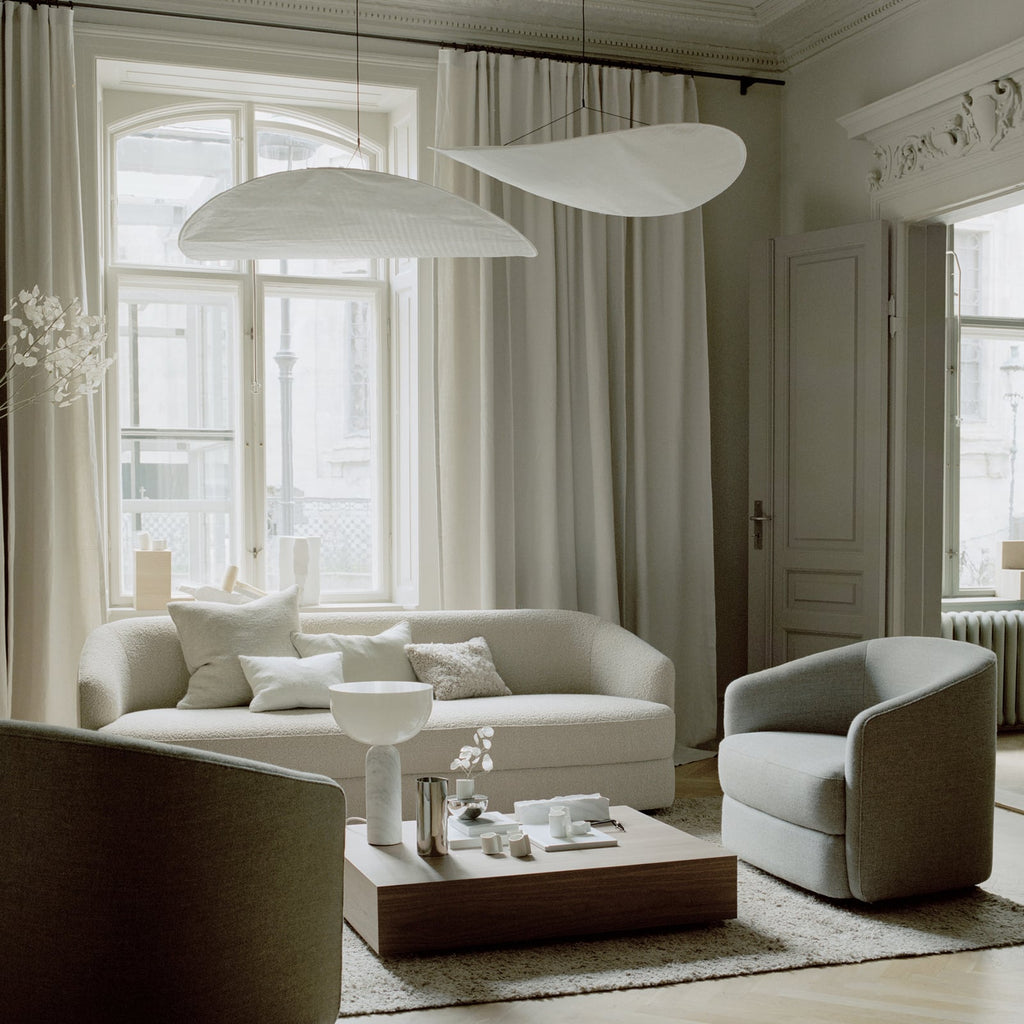 LED pendellampe Tense hvit Tyvek 90 cm detalj av skjerm