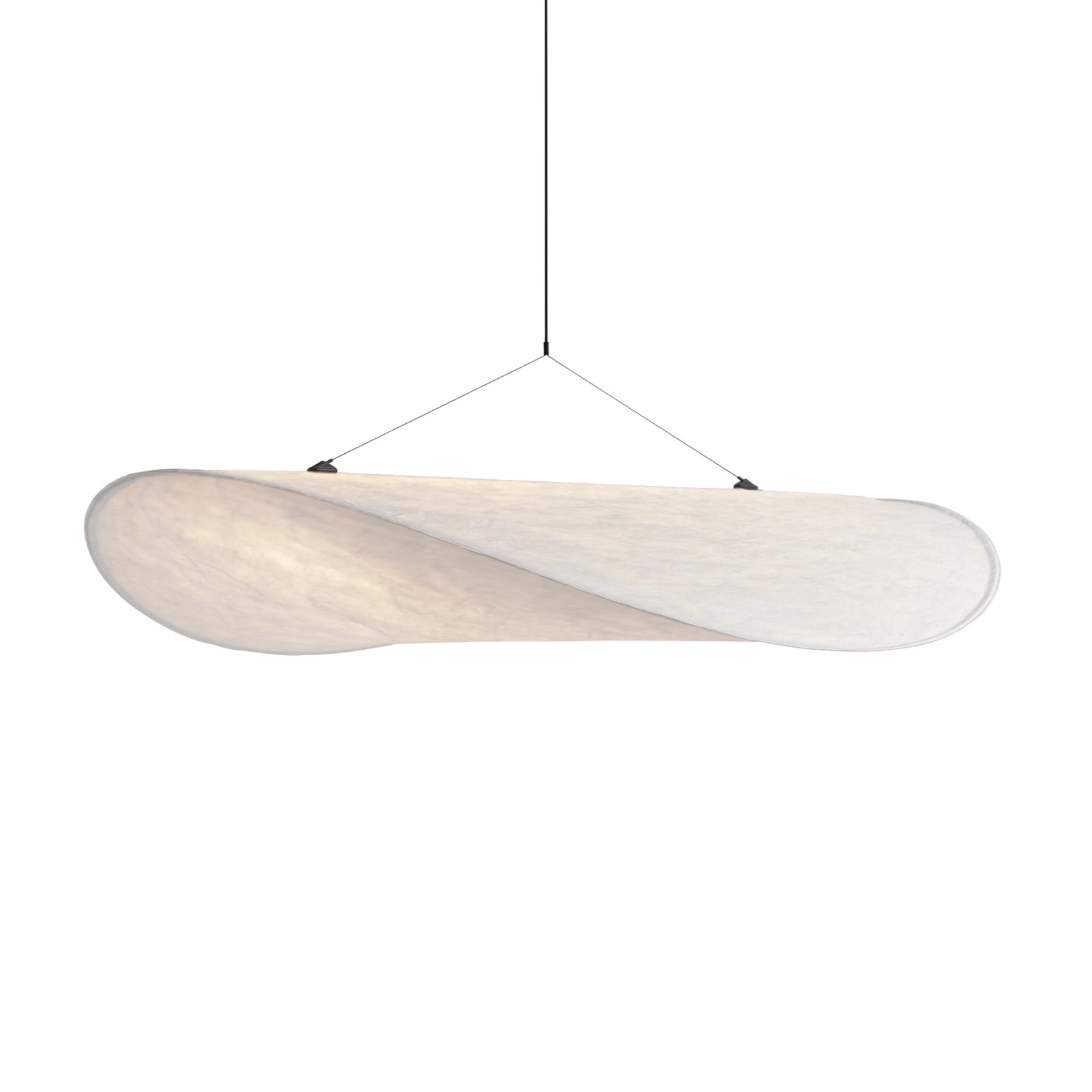 LED pendellampe Tense hvit Tyvek 90 cm sett fra siden