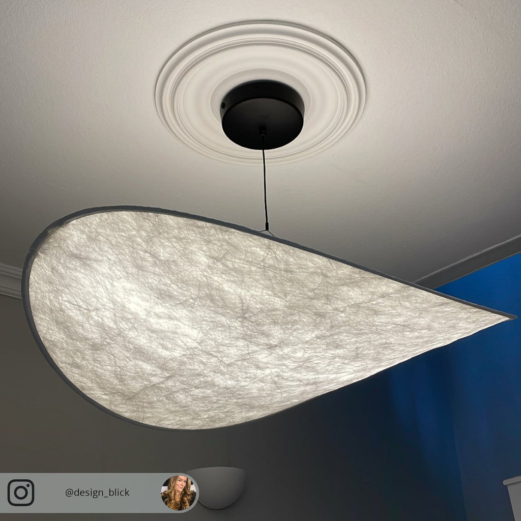 LED pendellampe Tense hvit Tyvek 90 cm underside