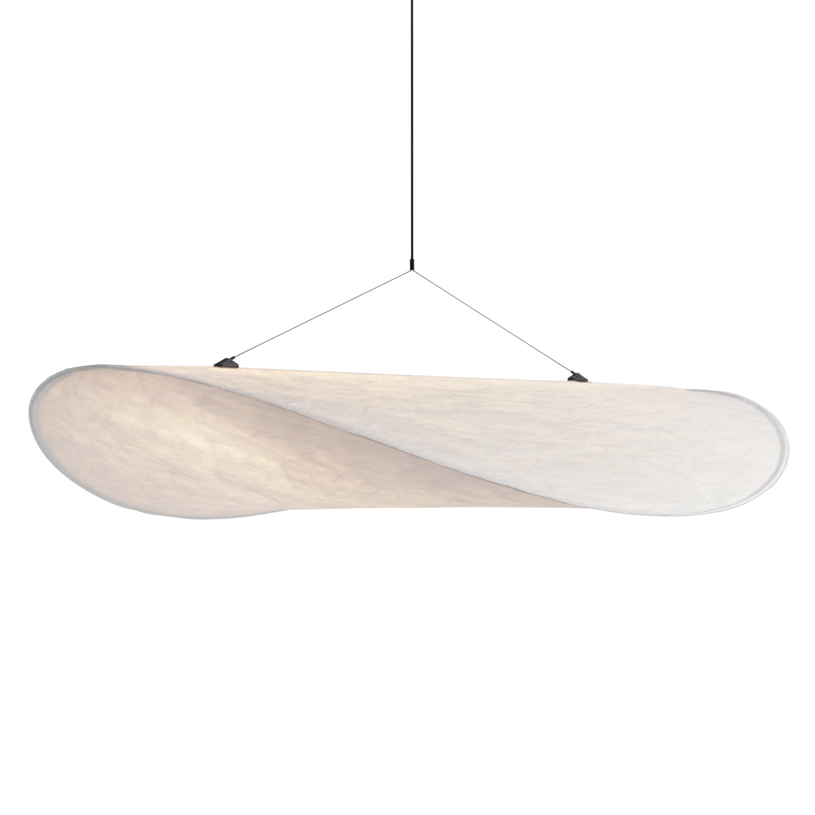 Montert LED pendellampe Tense Tyvek hvit 120 cm dimbar i rom