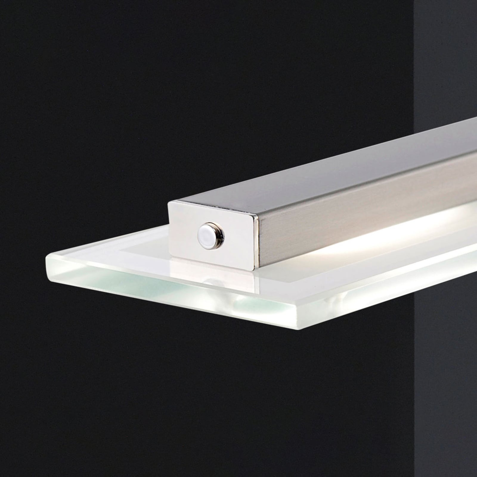 Detalj av LED pendellampe Tenso matt nikkel dimbar CCT 64 cm