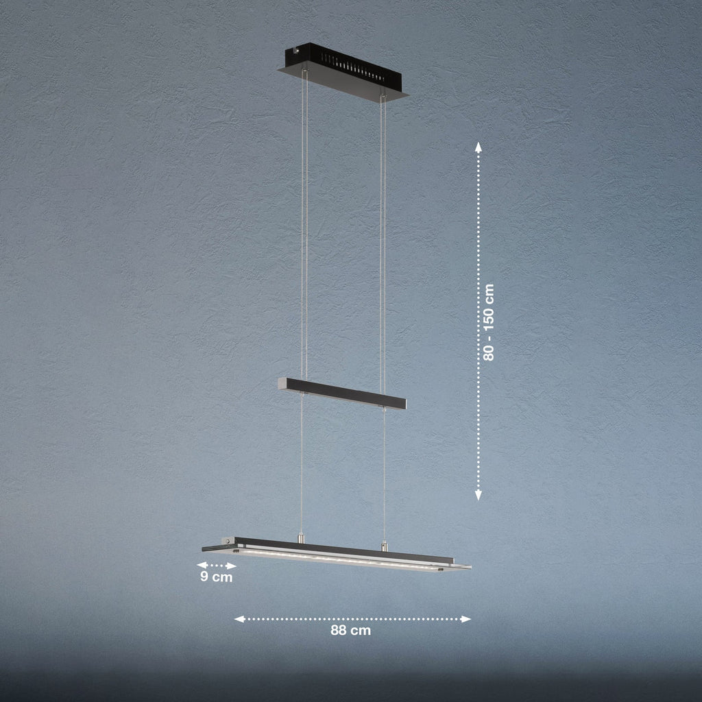 LED pendellampe Tenso TW dimbar svart 88 cm oppheng