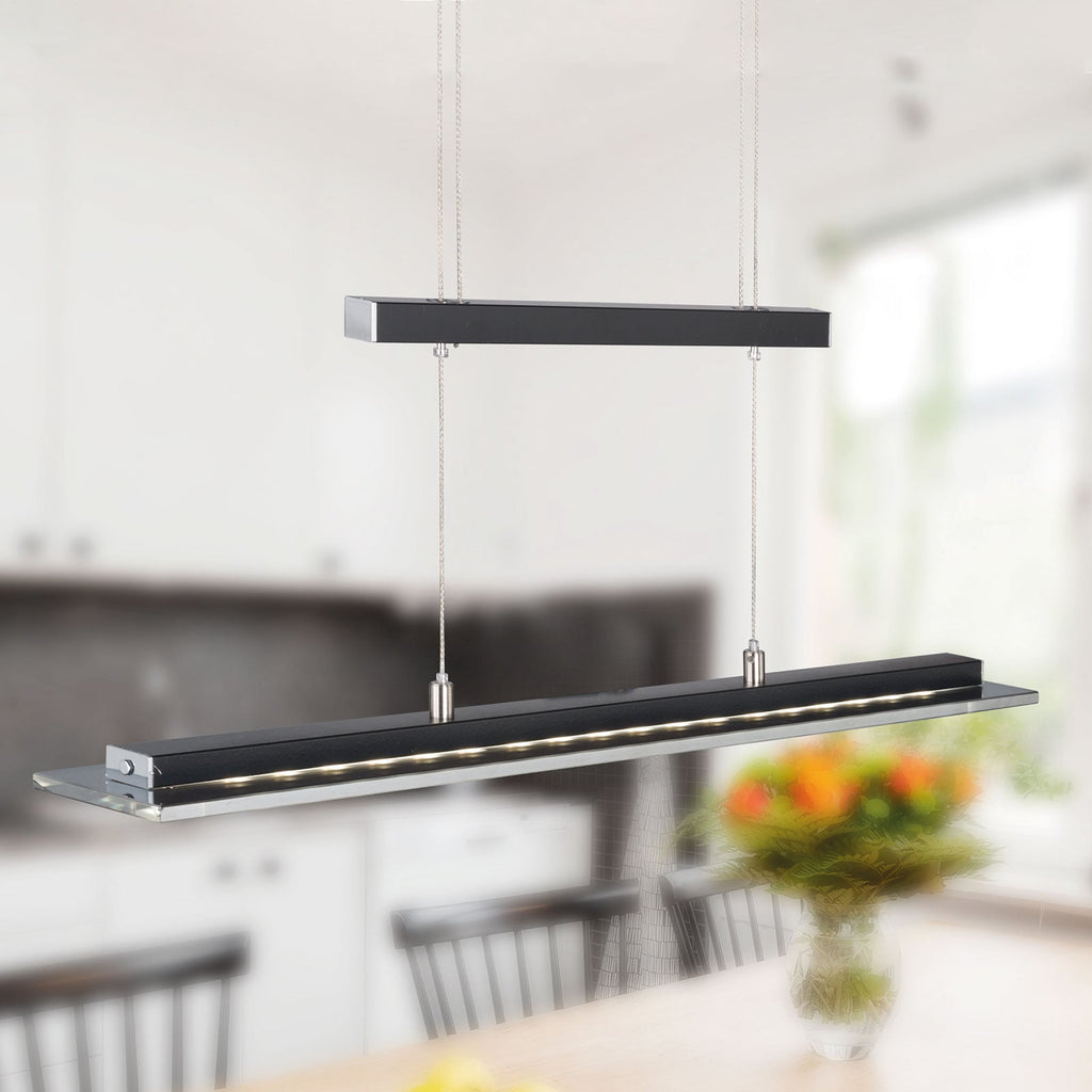 LED pendellampe Tenso TW dimbar svart 88 cm lys slått på