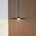 LED pendellampe Tethrion svart aluminium Ø40 cm forfra