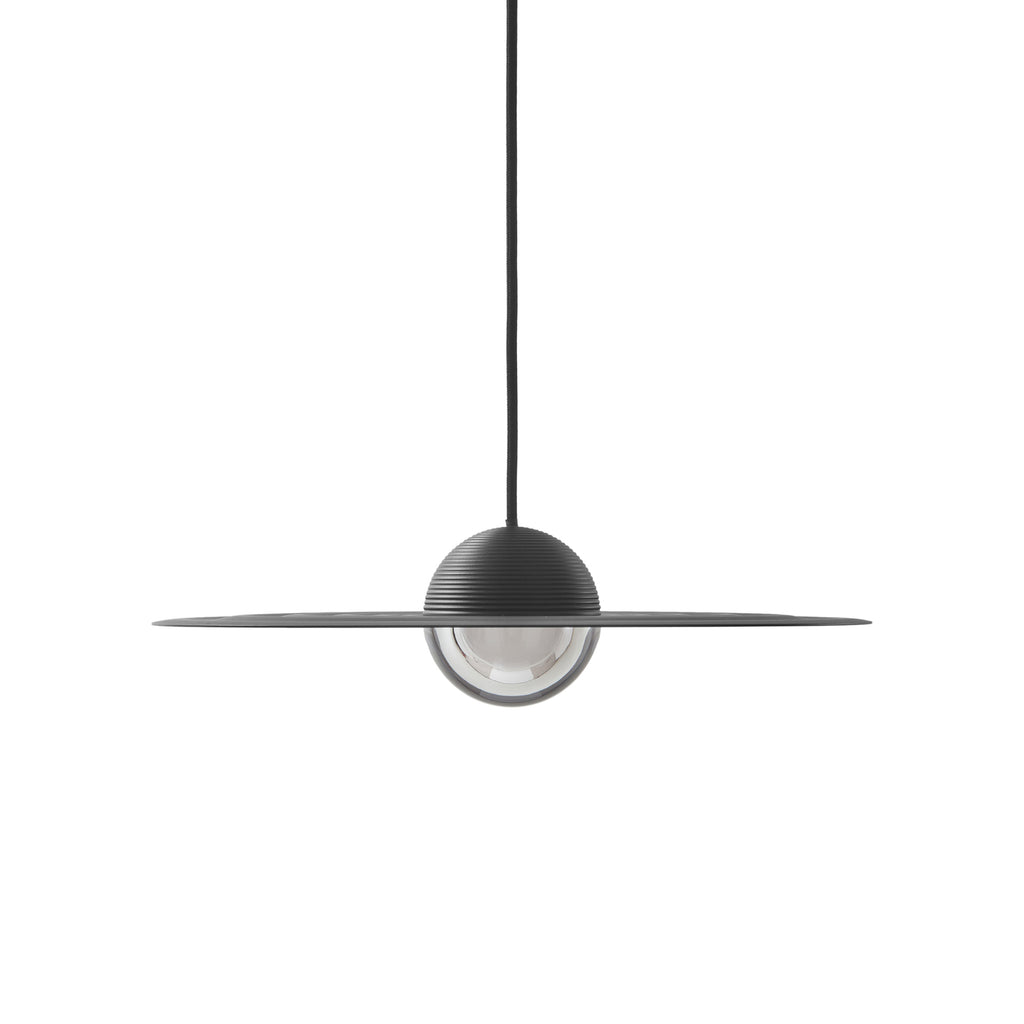LED pendellampe Tethrion svart aluminium Ø40 cm ledning og oppheng